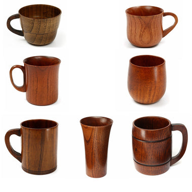 Primitive Handmade Natural Wooden Coffee Mug