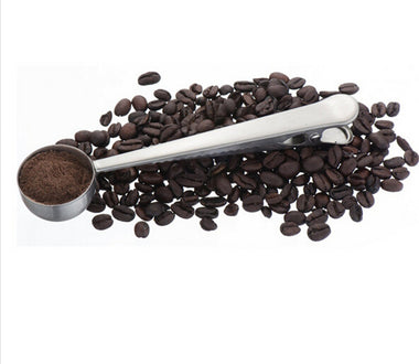Stainless Steel Measuring Coffee Scoop With Clip